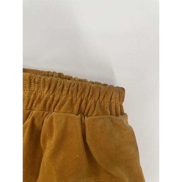 VTG 90s Suede Retro Fall Coachella Indie Knee Length Pencil Staple Chic Skirt 22 - Picture 8 of 13